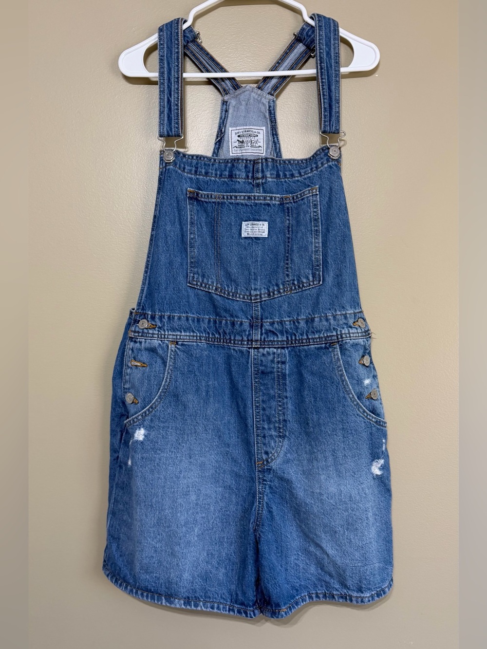 Levi’s 100% Cotton Denim Short Overalls